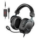 Headset Gamer Fifine H9, Som Surround 7.1, USB, Console e PC, Preto – H9